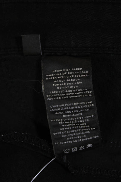 J Brand Womens Velvet Mid Rise Ankle Skinny Pants Black Size 28