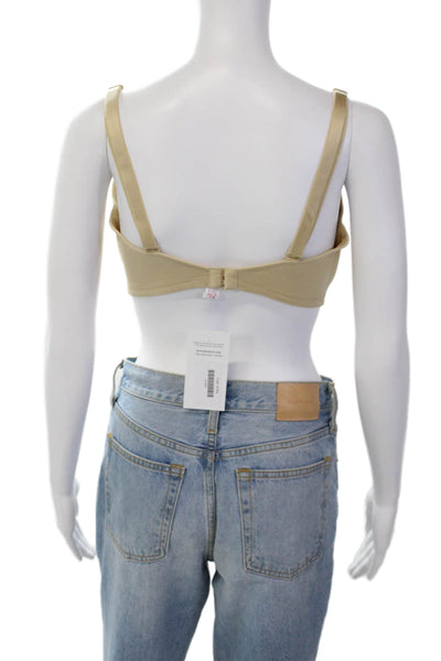 Panache Womens Molded Cup Adjustable Strap Underwire Bra Beige Size 34FF