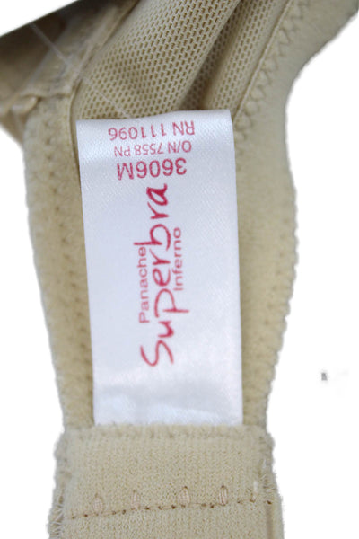 Panache Womens Molded Cup Adjustable Strap Underwire Bra Beige Size 34FF