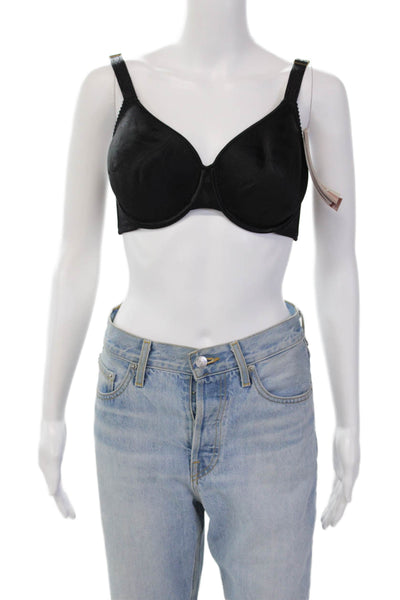 Fayreform Womens Adjustable Strap Basic Underwired Bra Solid Black Size 34D