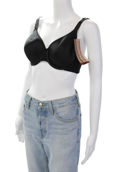 Fayreform Womens Adjustable Strap Basic Underwired Bra Solid Black Size 34D