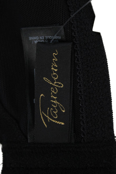 Fayreform Womens Adjustable Strap Basic Underwired Bra Solid Black Size 34D