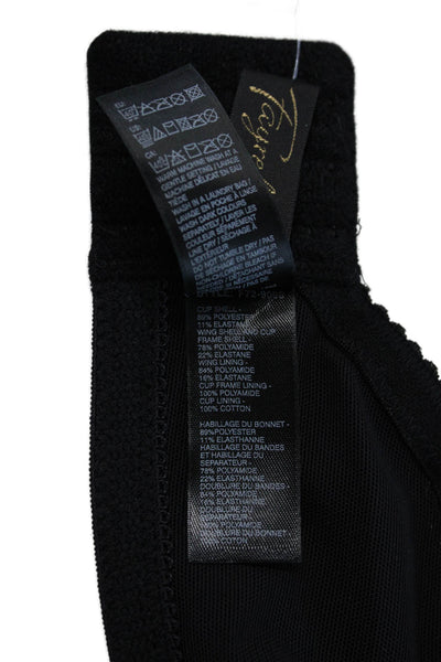 Fayreform Womens Adjustable Strap Basic Underwired Bra Solid Black Size 34D