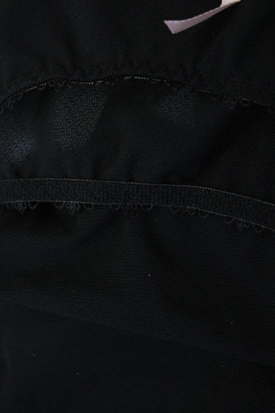 Litle Miss By Miss Mandalay Womens Bow Detail Cheeky Underwear Set Black Size L