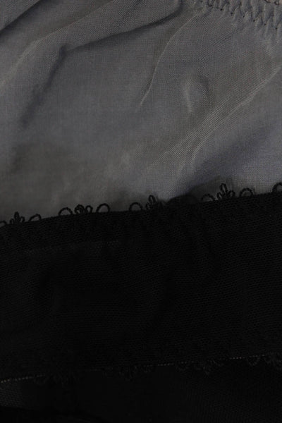 Litle Miss By Miss Mandalay Womens Bow Detail Thong Underwear Set Black Size XL