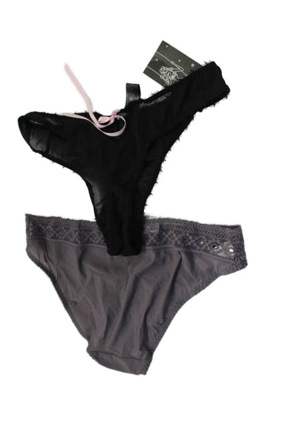 Princesse Tam Tam Womens Lace Bow Detail Brief Underwear Set Purple Size XS