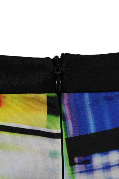 Clover Canyon Womens Textured Striped Multicolor Zip Mini Shorts Black Size S