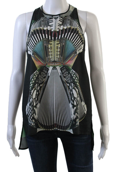 Clover Canyon Womens Sleeveless Round Neck Graphic Print Tank Top Multi Size XS