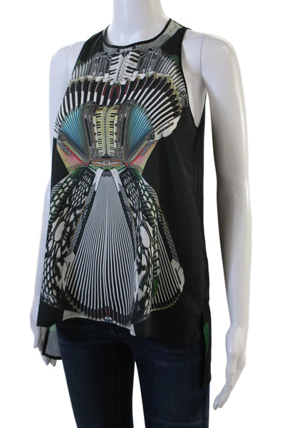 Clover Canyon Womens Sleeveless Round Neck Graphic Print Tank Top Multi Size XS