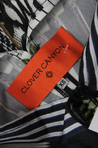 Clover Canyon Womens Sleeveless Round Neck Graphic Print Tank Top Multi Size XS