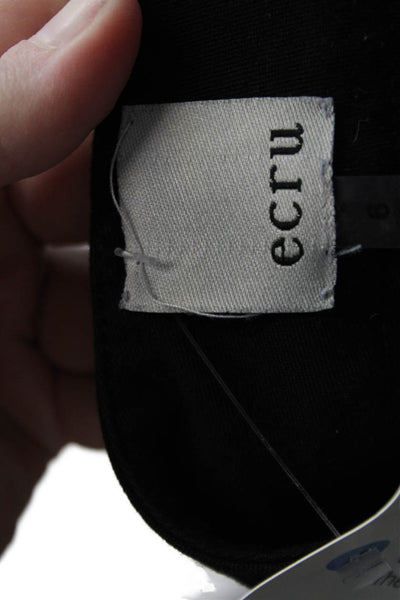 Ecru Womens Cotton 5 Pocket Straight Leg Pants Black Size 6