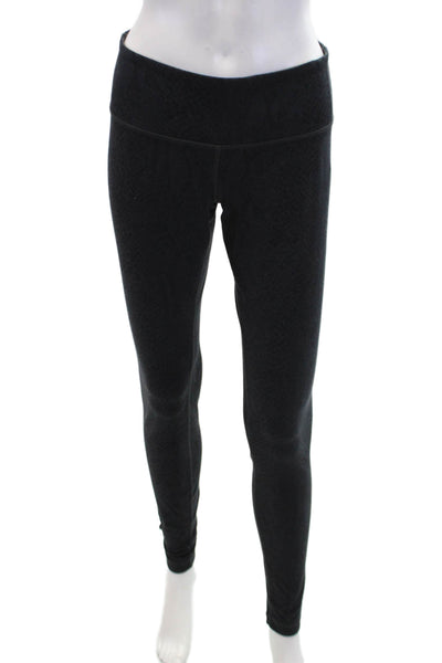 Lululemon Womens Snakeskin Print Pull On Leggings Gray Black Size 8