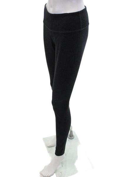 Lululemon Womens Snakeskin Print Pull On Leggings Gray Black Size 8