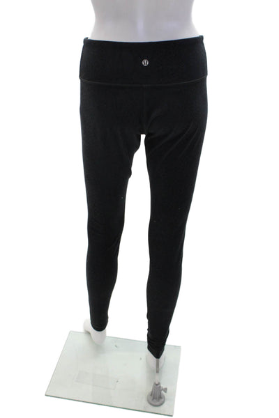 Lululemon Womens Snakeskin Print Pull On Leggings Gray Black Size 8