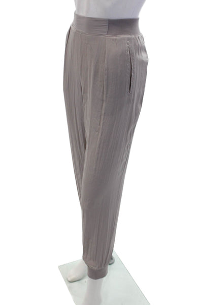 Ramy Brook Womens Pull On High Rise Jogger Pants Gray Lilac Size Medium