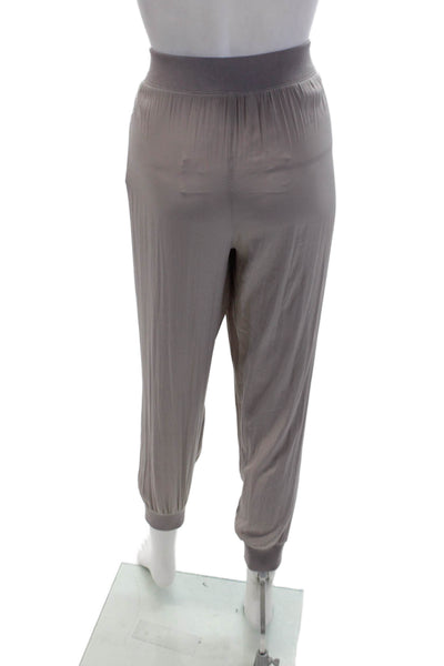 Ramy Brook Womens Pull On High Rise Jogger Pants Gray Lilac Size Medium