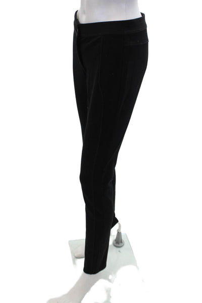 Generra Womens Zip Up High Rise Slim Leg Casual Pants Black Cotton Size 6