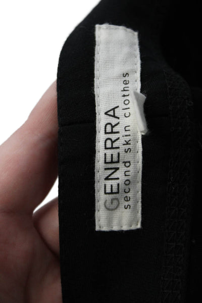 Generra Womens Zip Up High Rise Slim Leg Casual Pants Black Cotton Size 6