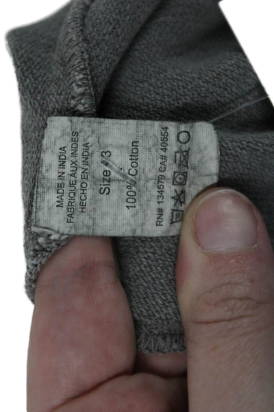 Sundry Womens Long Sleeves Button Down Jacket Mineral Gray Cotton Size 3