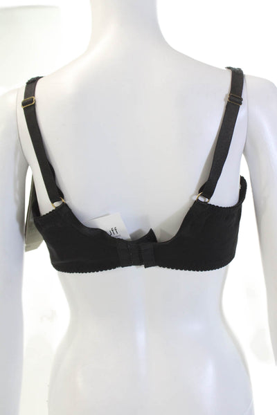 Fayreform Womens Lace Up Detail Bow Accent Underwire Bra Black Size 36E