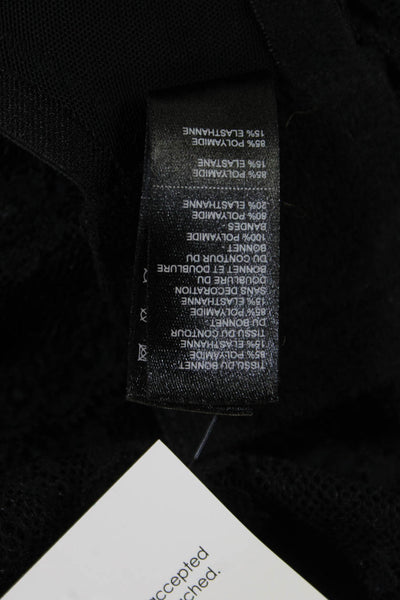 Fayreform Womens Lace Up Detail Bow Accent Underwire Bra Black Size 36E