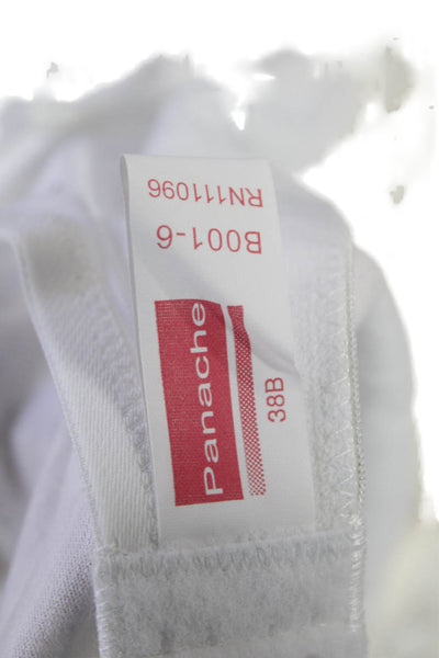 Panache Womens Cotton Underwired Built In Support Bra Vest White Size 38B