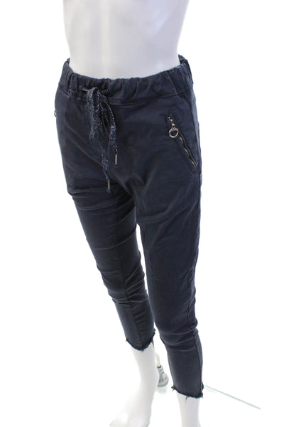 Venti 6 Womens High Rise Drawstring Slim Leg Pants Navy Blue Size Extra Small