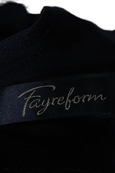 Fayreform Womens Lace Sheer Bow Accent Full Coverage Bra Black Size 32F