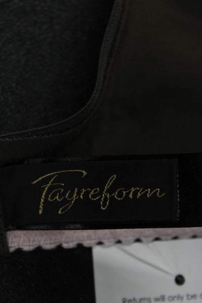 Fayreform Womens Sheer Embroidered Bow Accent Underwired Bra Brown Size 32E