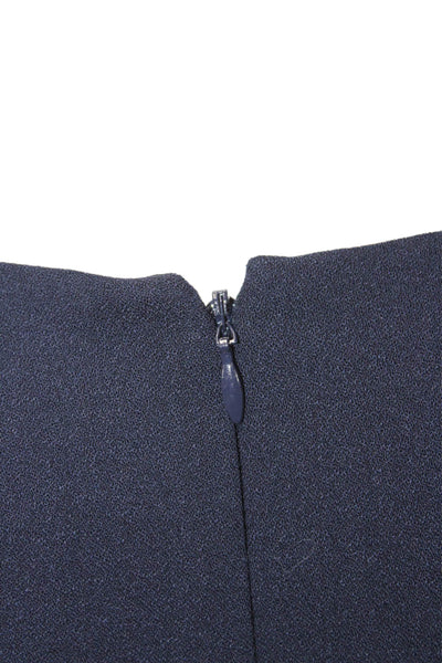 J Crew Women's Round Neck Sleeveless Colorblock Slit Hem Midi Dress Blue Size 6