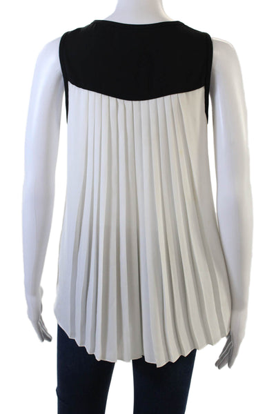 Ramy Brook Womens Textured V-neck Sleeveless Tank Blouse Black Size XS