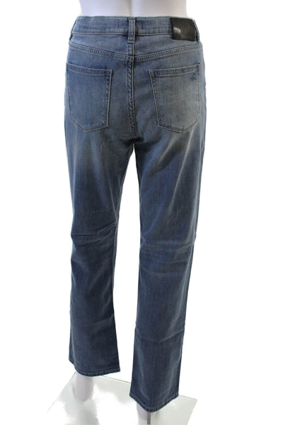DL1961 Womens Cotton Zip Button Boot Cut Mid Wash Denim Jeans Blue Size 18