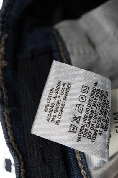 DL1961 Womens Cotton Zip Button Boot Cut Mid Wash Denim Jeans Blue Size 18