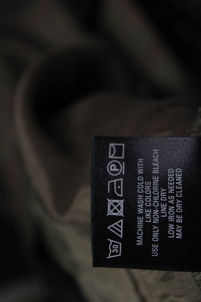 Anthropologie Womens Cotton The Essential Slim Tailored Pants Gray Size 0