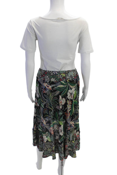 Bailey 44 Womens Floral Print Lightweight Flare Midi Skirt Multicolor Size 2