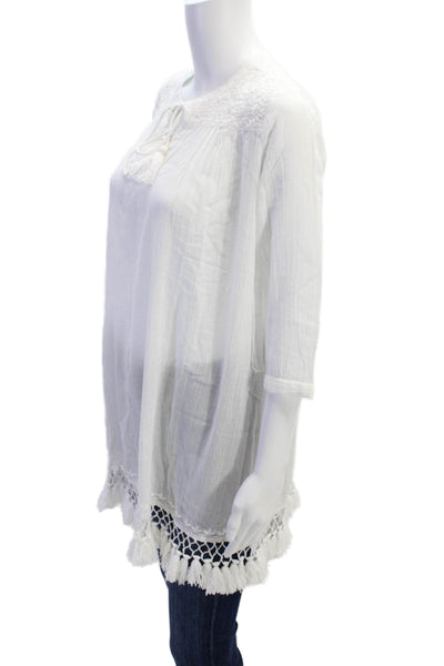 Roller Rabbit Womens Lucknow Serafina Tunic - White Size XXS