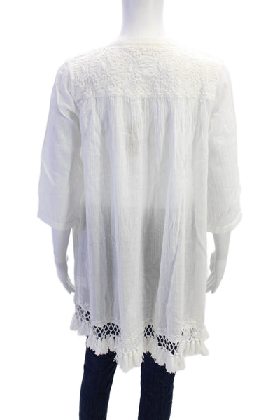 Roller Rabbit Womens Lucknow Serafina Tunic - White Size XXS