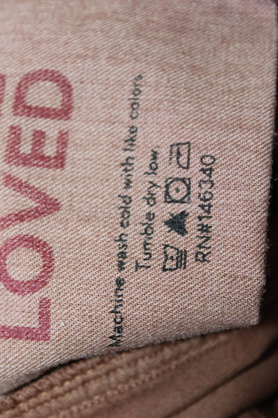 AMO Womens Liz Velvet Split Flare Jeans - Rust Size 23