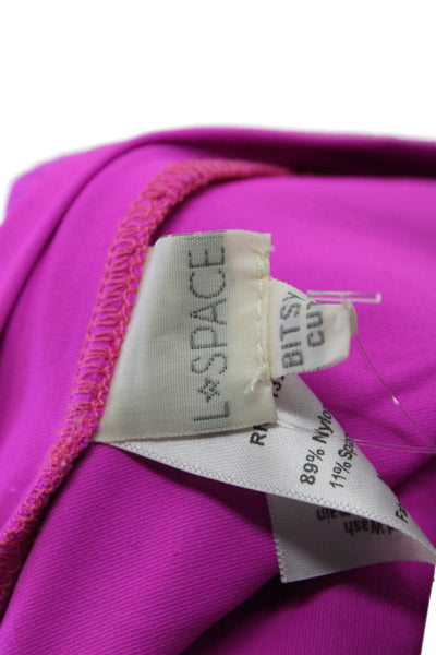 LSPACE Womens Frenchi Bikini Bottoms - Bright Fuchsia Size S