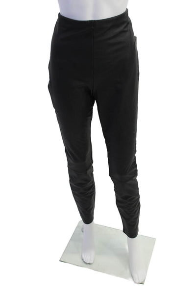 Good American Womens Good Waist Leather Pull On Leggings - Black001 Size 4