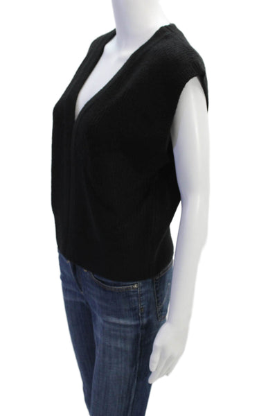 English Factory Womens Fitted Sweater Vest - Black Size M
