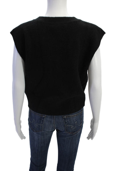 English Factory Womens Fitted Sweater Vest - Black Size M