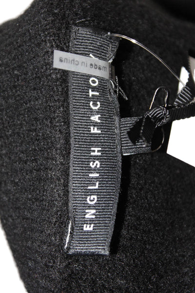 English Factory Womens Fitted Sweater Vest - Black Size M