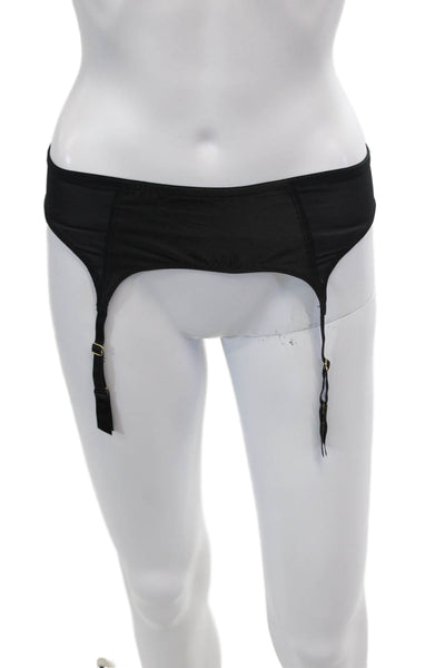 Gossard Womens Stretch Sheer Panel Adjustable Garter Belt Black Size M