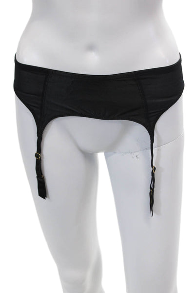 Gossard Womens Stretch Sheer Panel Adjustable Garter Belt Black Size M