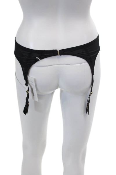 Gossard Womens Stretch Sheer Panel Adjustable Garter Belt Black Size M