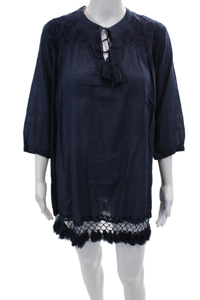 Roller Rabbit Womens Lucknow Serafina Tunic - Navy Size S