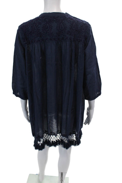 Roller Rabbit Womens Lucknow Serafina Tunic - Navy Size S