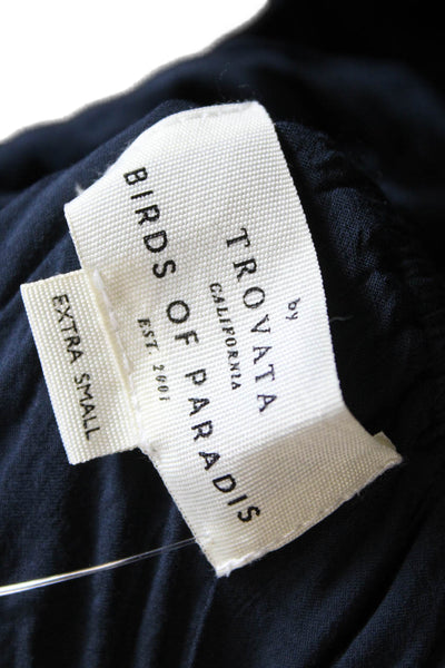 Birds of Paradis Womens Agnes Blouse - Midnight Broderie Size XS