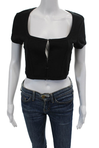 ABRAND Womens Angel Top - Black Size M